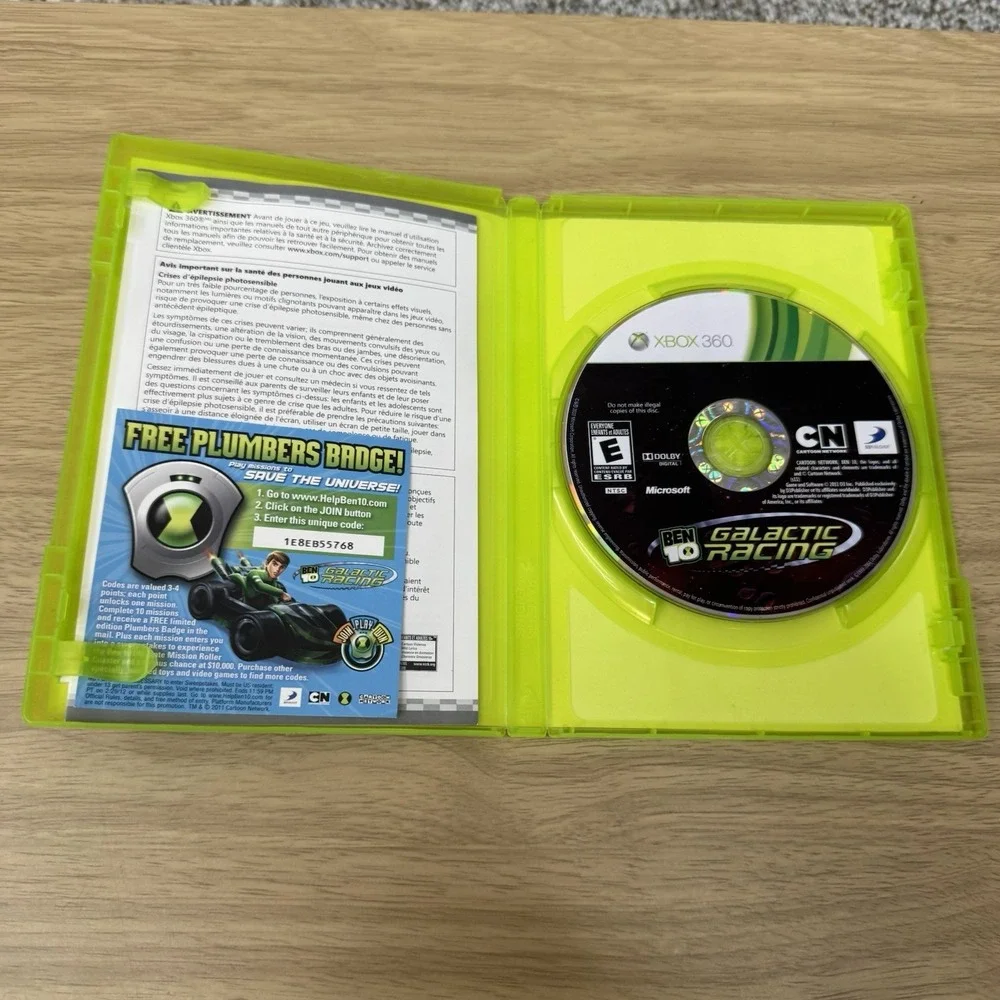 Ben 10: Galactic‎ Racing Xbox 360 Video Game Microsoft Tested Working No Manual